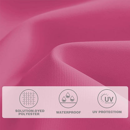 8' x 10' Rectangular Patio Umbrellas for Outdoor, Outdoor Table Umbrella, Large Outdoor Patio Umbrellas with 8 Sturdy Ribs for Market, Garden, Pool (Rose Pink)