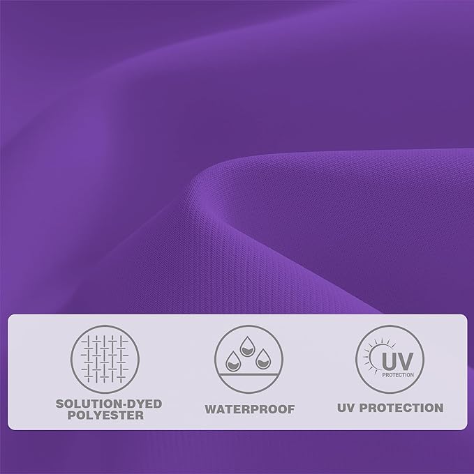 9 FT Patio Umbrella for Outdoor, Outdoor Umbrella with Push Button Tilt and Crank, Outdoor Patio Umbrellas with 8 Sturdy Ribs for Market, Garden, Deck, Backyard, Pool (Dark Purple)