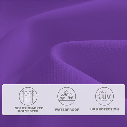 9 FT Patio Umbrella for Outdoor, Outdoor Umbrella with Push Button Tilt and Crank, Outdoor Patio Umbrellas with 8 Sturdy Ribs for Market, Garden, Deck, Backyard, Pool (Dark Purple)