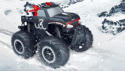 Threeking 1:16 Waterproof Monster Truck Pickup Toys RC Cars Remote Control Car Truck Toys 4WD All Terrain Off-Road Car Toy Gifts Presents 6 7 8 9 10 11 12 Year Old Kids Boys Girls Toys