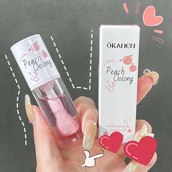 Crystal Jelly Moisturizing Lip Oil 2Pcs Hydrating Lip Gloss Set Plumping Lip Oil Balm Long Lasting Glow Oil Lip Care Tools