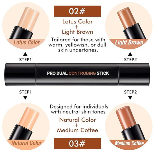 4 Colors Cream Contour, Stick Palette, Contouring Concealer,