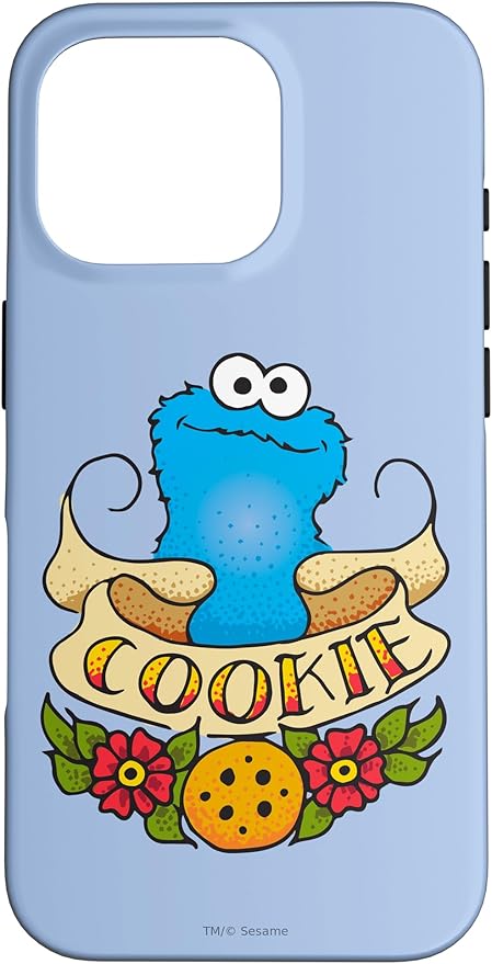 iPhone 16 Pro Sesame Street Cookie Monster Cookie Tattoo Case