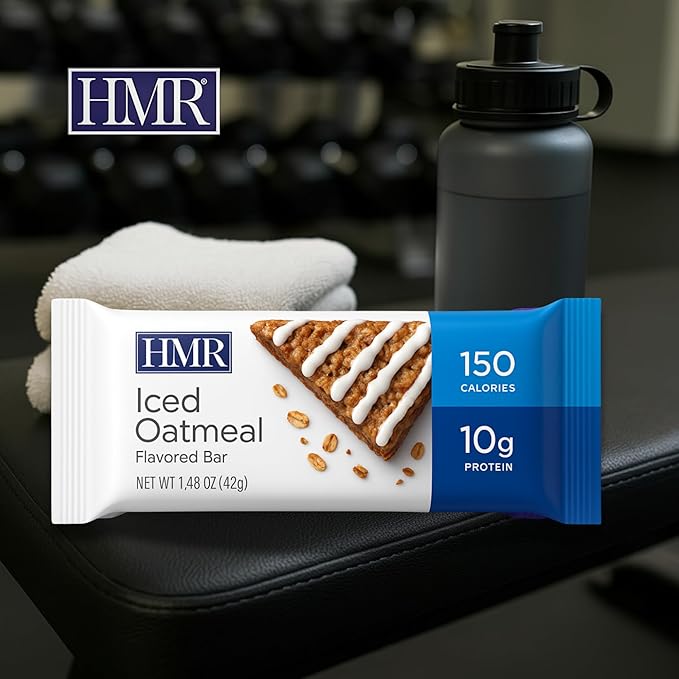 HMR Iced Oatmeal Protein Bar, 24 Count | Nutritious Snack to Support Weight Maintenance | Low Calorie Dessert | 10g of Protein
