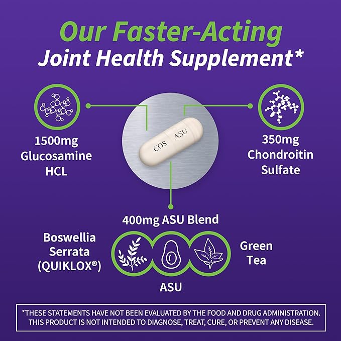 Cosamin ASU Joint Health Supplement – Advanced, Faster-Acting Formula, 90 Capsules