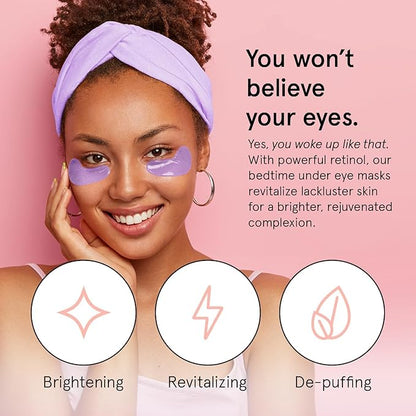 grace & stella Under Eye Patches for Puffy Eyes and Dark Circles (Retinol, 6 Pairs) Restoring Gel Under Eye Masks with Hyaluronic Acid - Vegan Cruelty-Free Skincare Birthday Gifts for Women