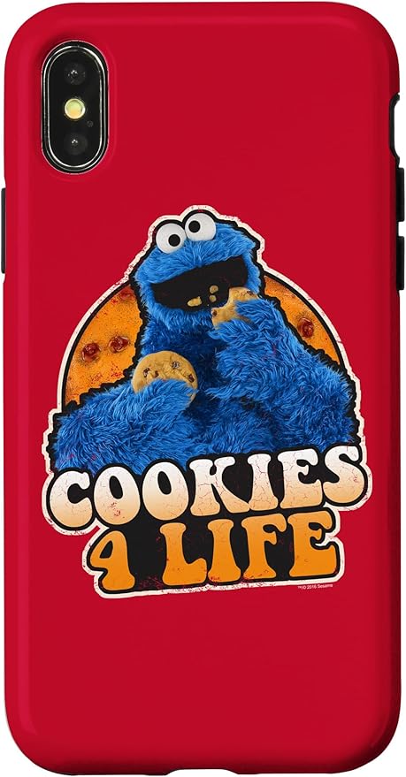iPhone X/XS Sesame Street Cookie Monster Cookies 4 Life Case