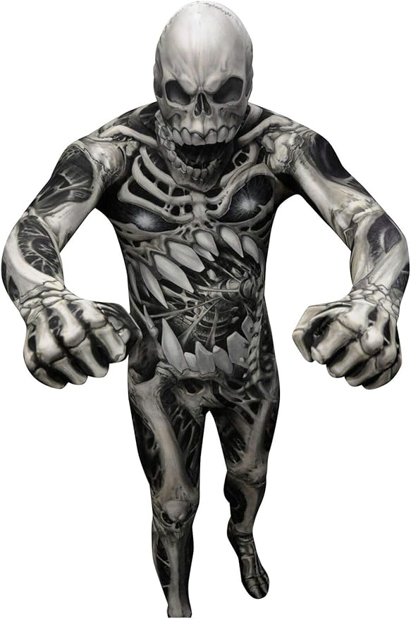 Morphsuits mens Monster Skull and Bones Costume Skeleton