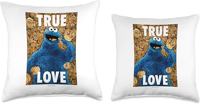 Sesame Street Monster Beautiful Cookies Throw Pillow, 16x16, Multicolor