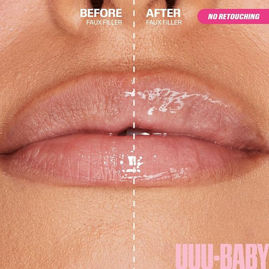 Huda Faux Filler Extra Shine Lip Gloss UUU-Baby (electric lilac) - 3.9 mL / 0.13 fl oz
