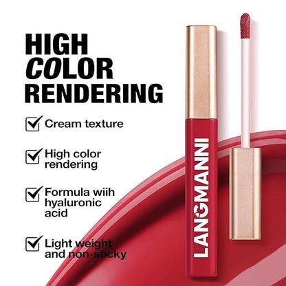 Jolilab 6 Colors Cream Texture Lip Gloss Set - Highly Pigmented, Long - Lasting, Moisturizing Makeup for Women（SetB 6Color）