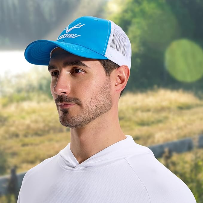 LOOGU Fishing Hat Mesh Back for Men Women Adjustable Baseball Trucker Cap Snapback Hats