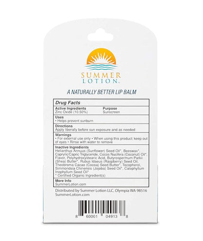 Natural Lip Balm with Zinc Oxide