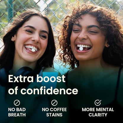 NeuroGum Energy Caffeine Gum (54 Pieces) - Sugar Free with L-theanine + Caffeine + Vitamin B12 & B6 - Nootropic Energy & Focus Supplement for Women & Men - Peppermint Flavor (Packaging May Vary)