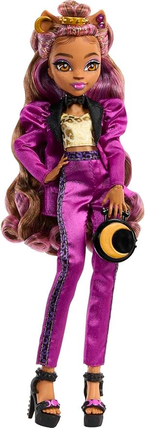Monster High Doll, Clawdeen Wolf in Monster Ball Party Fashion with Themed Accessories Including Balloons