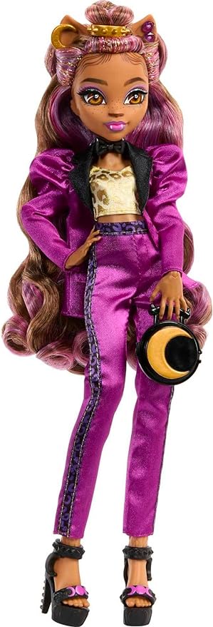 Monster High Doll, Clawdeen Wolf in Monster Ball Party Fashion with Themed Accessories Including Balloons