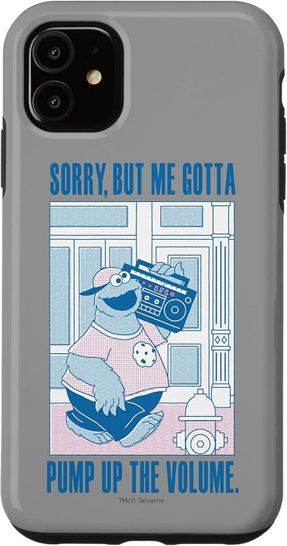 iPhone 11 Sesame Street Cookie Monster Me Gotta Pump Up The Volume Case