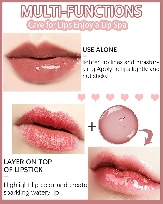 Plumping Lip Glow Oil - Hydrating Tinted Gloss, Reviver Oil, Long Lasting Moisturizing Clear Plumper Tint for Care and Dry Lips - Thanksgiving Makeup Gift for Women (#012 Rosewood)