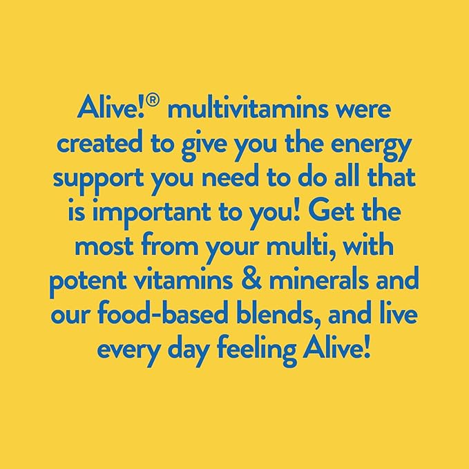 Nature’s Way Alive! Men’s 50+ Complete Multivitamin, High Potency B-Vitamins, 50 Tablets