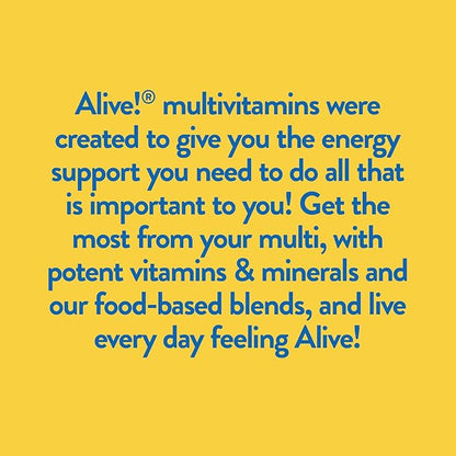 Nature’s Way Alive! Men’s 50+ Complete Multivitamin, High Potency B-Vitamins, 50 Tablets