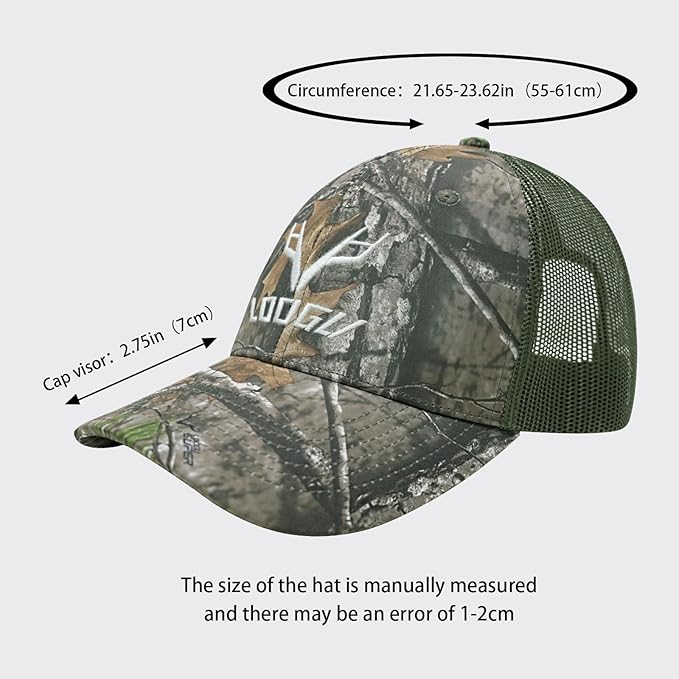 LOOGU Fishing Hat Mesh Back for Men Women Adjustable Baseball Trucker Cap Snapback Hats