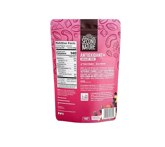 Second Nature Antioxidant+ Smart Mix, Good Source of Antioxidant Vitamin E, No Artificial Colors, Flavors or Preservatives, Low Sodium, Kosher, Gluten Free, 10 Ounce (Pack of 6)
