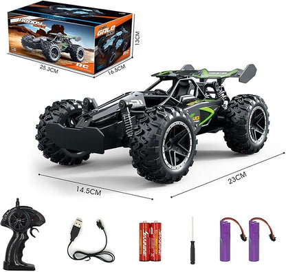 Remote Control Car, RC Cars for boys age 8-12, Toys Cars for boys age 4-7, 1:18 2.4Ghz Monster RC Truck Toys for Girls, Off Road RC Crawler Easter Basket Stuffers Gift Idea for Kids(Black green)