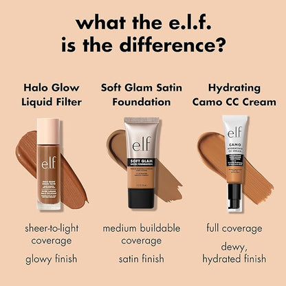 e.l.f. Soft Glam Foundation, Medium Coverage, Long-Lasting & Fair Warm