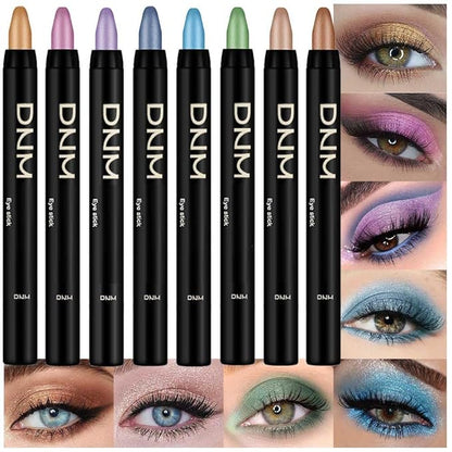 Kaely 8Pcs Cream Eyeshadow Stick Set for Older Women, Desert Mocha Beige Gold Light Purple Pink Sky Dazzling Blue Geen, Matte Shimmer Eyeliner Eye Shadow Sticks Palette Makeup, sombras para ojos