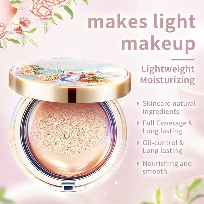 Catkin Blossom BB Cream Air Cushion Foundation Natural Medium Beige)