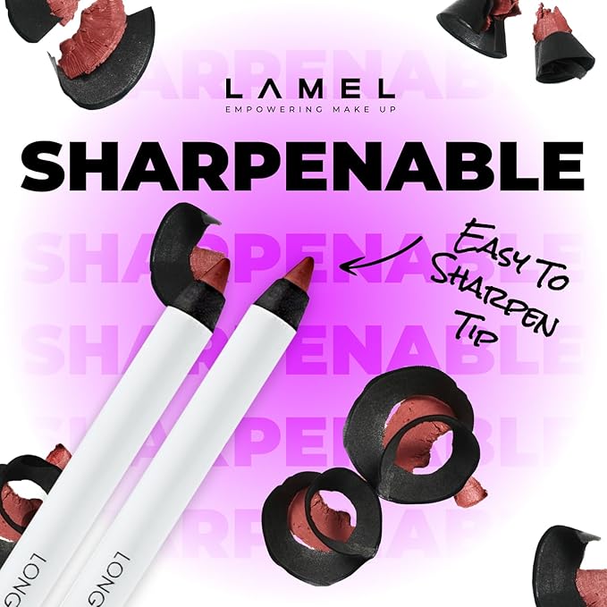 Matte Gel Lip Liner Pencil | Weightless & CreamyTexture - Sharpenable - Longwear & Waterproof - High Pigmented & Flawless Finish - Cruelty-free & Paraben-Free - 404, 1,7g/0.05oz. (Berry)