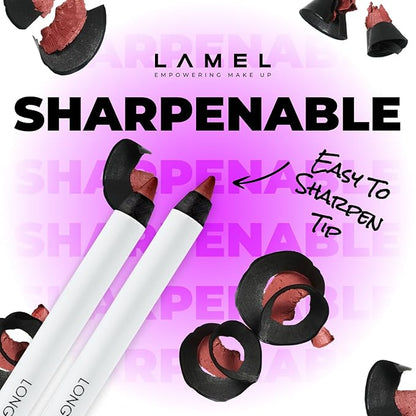 Matte Gel Lip Liner Pencil | Weightless & CreamyTexture - Sharpenable - Longwear & Waterproof - High Pigmented & Flawless Finish - Cruelty-free & Paraben-Free - 404, 1,7g/0.05oz. (Berry)