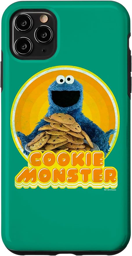 iPhone 11 Pro Max Sesame Street Cookie Monster Iron On Case