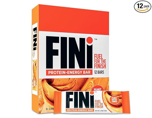 Biotest FINi Protein-Energy Bar - Fueled with Performance Sweetener (12 Count, Peanut Butter)