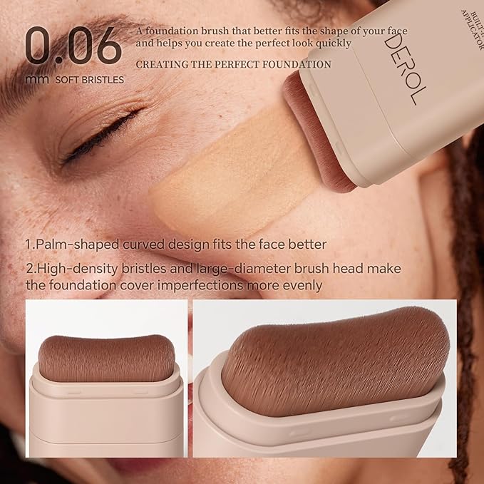 Multi-Use Foundation Stick Makeup with Brush,High Coverage Blendable Makeup Stick(#5)