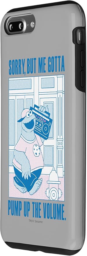 iPhone 7 Plus/8 Plus Sesame Street Cookie Monster Me Gotta Pump Up The Volume Case