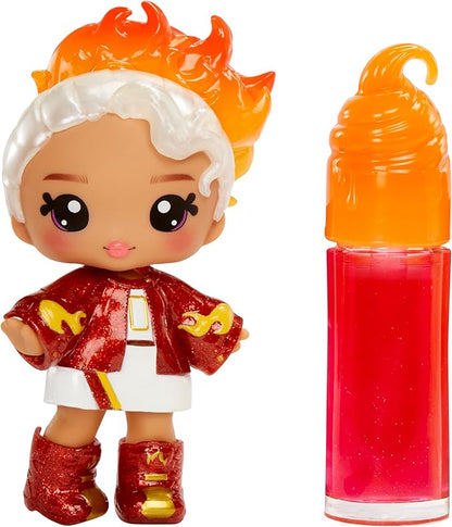 Yummiland Lip Gloss Doll - Amber Cinnamon, with DIY Lip Gloss Kit, Ages 4+