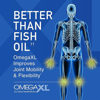 OmegaXL Joint Support Supplement for Relief - Natural Muscle Support, Green Lipped Mussel Oil, 60 Count (2 Pack). MemoryXL, Magnesium L-Threonate Brain Supplement - Memory & Focus Unflavored 30 Pack