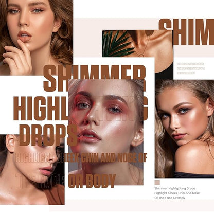 VIOLA HOUSE Liquid Highlighter Drops, Glitter Illuminator Blend (4 sunlight) 30ml