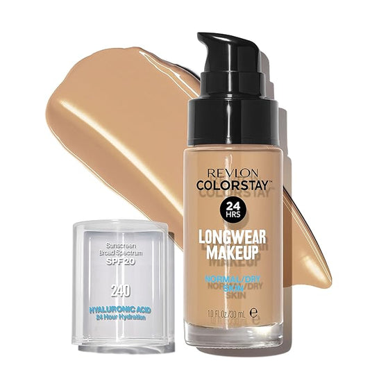 Revlon Liquid Foundation, ColorStay Face Makeup for Normal Medium Beige, 1.0 Oz