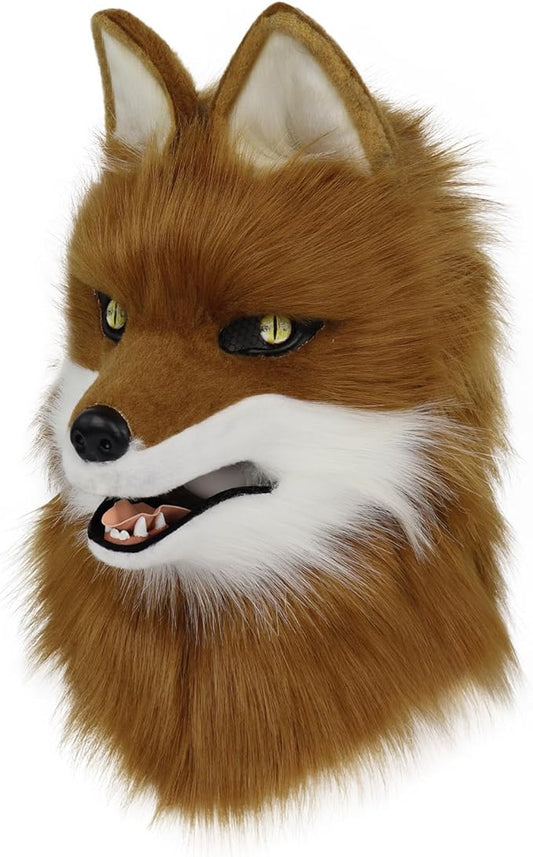 HAOAN Furry Dog Mask Animal Wolf Full Head for Halloween Fancy Dress Party Cosplay Costume Women Men
