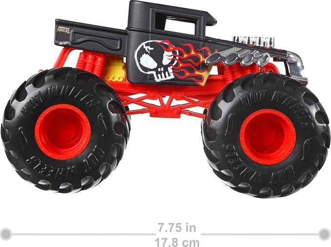 Hot Wheels Toy Monster Trucks, Oversized Die-Cast Bone Shaker in 1:24 Scale, Play Vehicle for Kids & Collectors