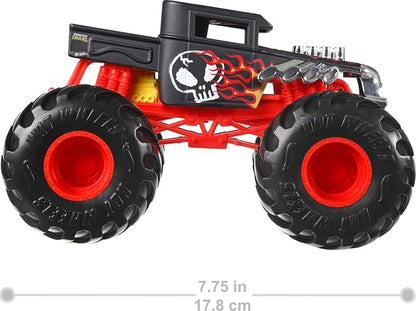 Hot Wheels Toy Monster Trucks, Oversized Die-Cast Bone Shaker in 1:24 Scale, Play Vehicle for Kids & Collectors