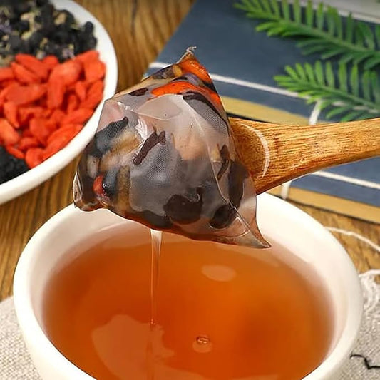 Kidney Tea Formula Ginseng Five Treasure Tea, Ginseng Six Treasure Combination Scented Red Date Wolfberry Chinese Kidney Cleanse Men's Health Mulberry for Men Women (1)