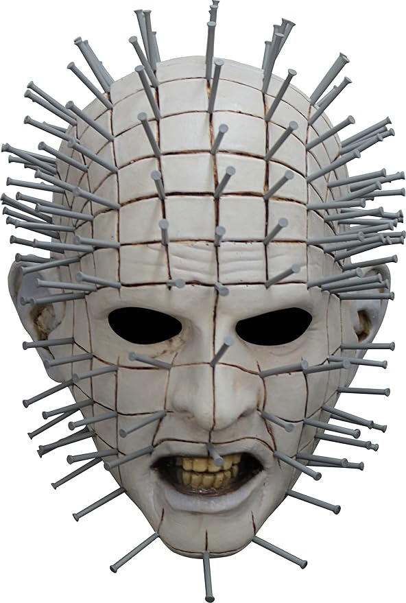 Ghoulish Productions Men's Monster Horror Hellraiser III Pinhead Mask Halloween Costume Accessory