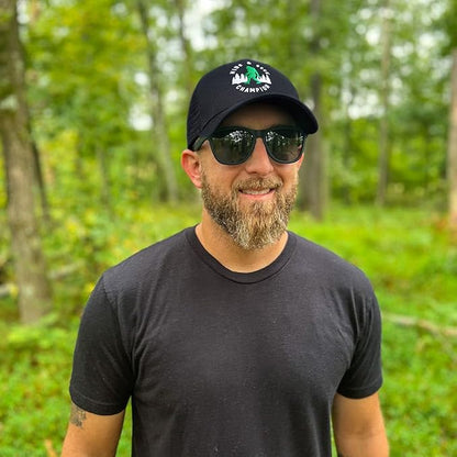 Mesh Bigfoot Hat Leather Cap for Men- Great Snapback Closure Sasquatch Hat for Hunting & Hiking