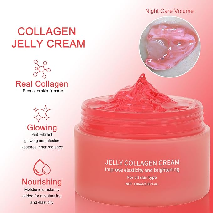 Collagen mask, improves dull skin, restores skin elasticity, 5% Hyaluronic Acid Serum, hydrates and moisturizing, repairs sensitive skin, 2-piece set