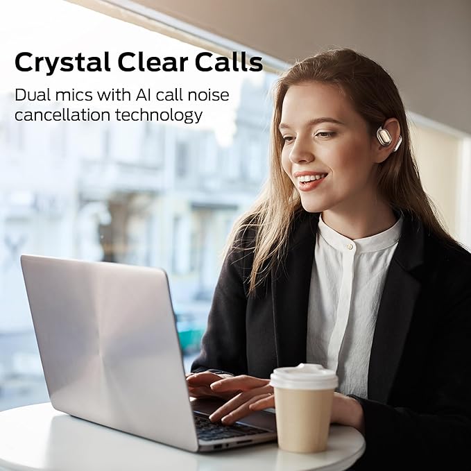 Monster Open Free AC100 Open Ear Bluetooth 5.3 Headphones, Wireless Earbuds with Earhooks, Immersive Stereo Sound by 16mm Large Driver, Clear Calls, 30H Playtime, for Workout