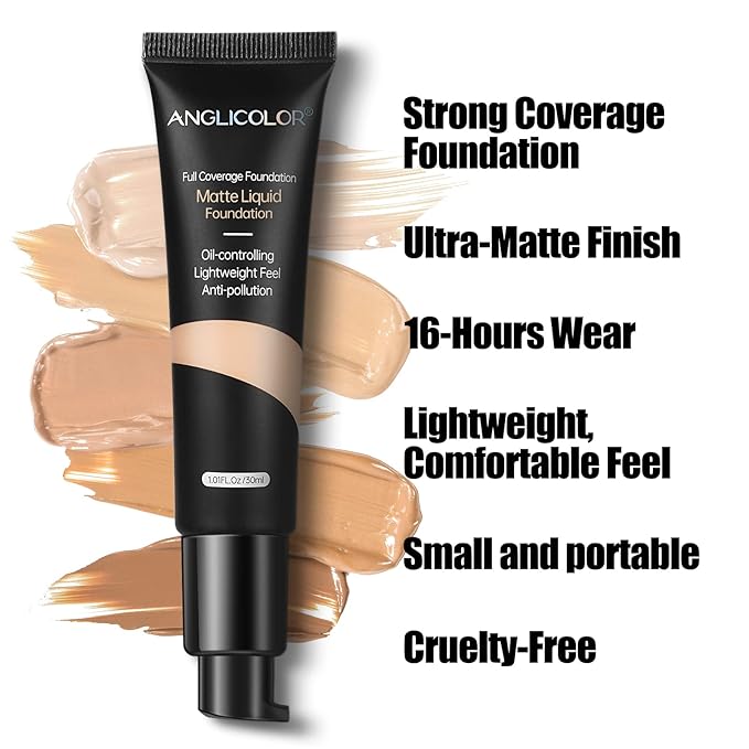 Matte Oil Control Concealer Foundation Flawless Soft Long (#101 Porcelain)