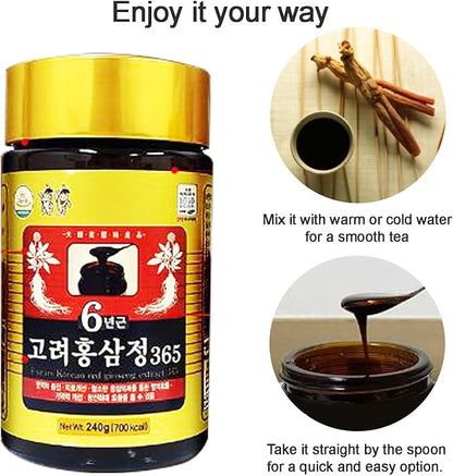 Sookwnag Korean 6-Year Red Ginseng Extract for Drink and Tea_16.93 oz, 480 g (240g x 2ea)